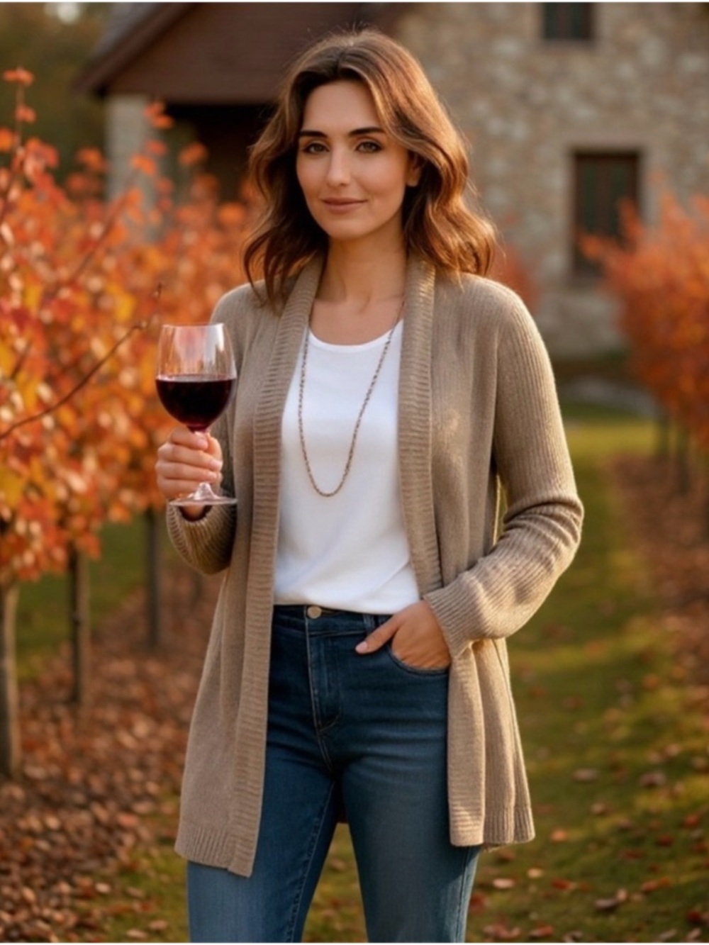 LOFT Shawl Collar Open Front Textured Cardigan